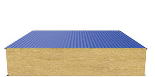 Стеновая сэндвич-панель (минеральная вата) 250 мм х 1000 мм (Волна)