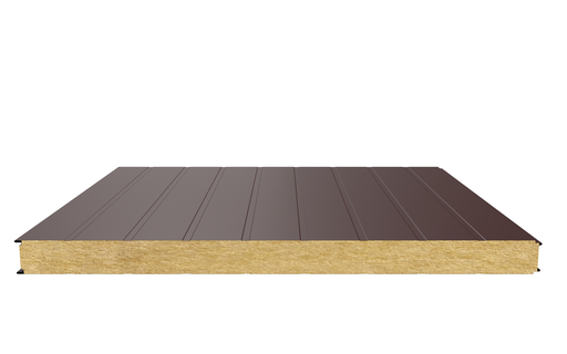 Стеновая сэндвич-панель (минеральная вата) 50 мм х 1190 мм (Накатка)