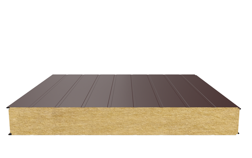 Стеновая сэндвич-панель (минеральная вата) 150 мм х 1000 мм (Накатка)